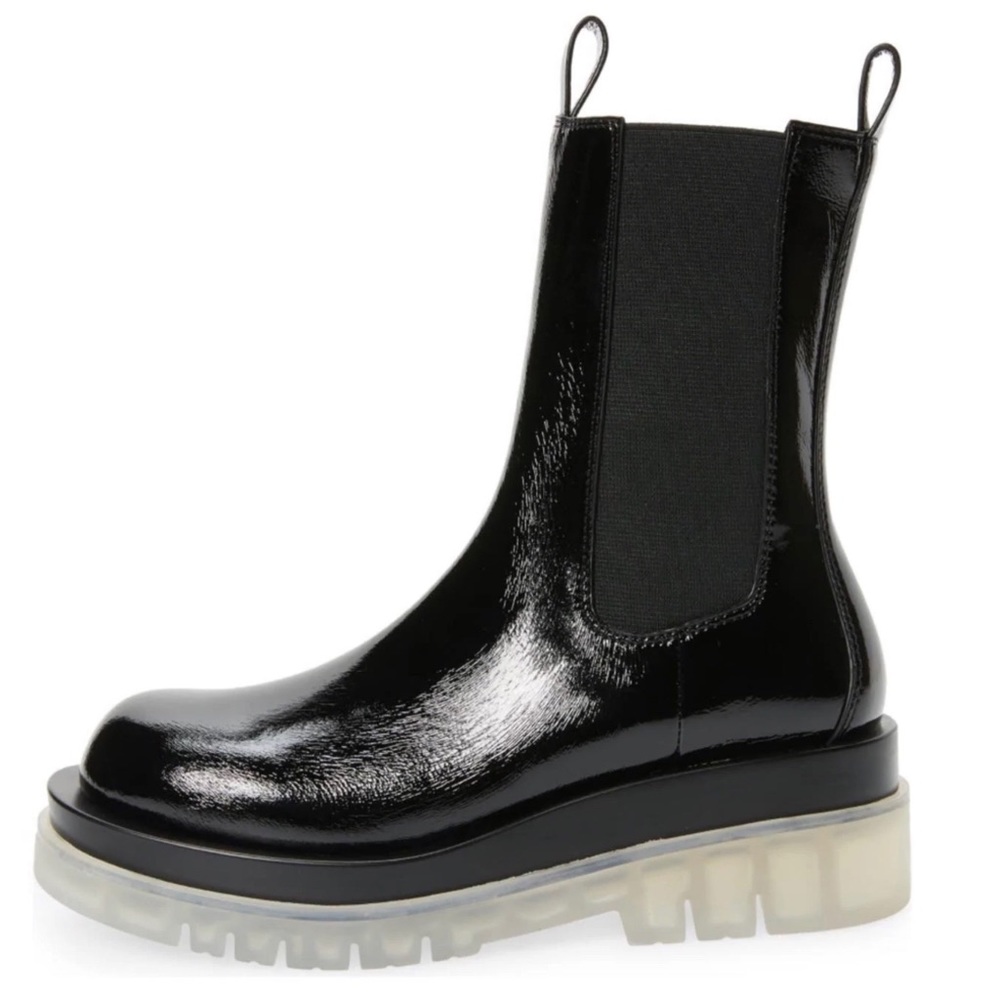 Jeffrey Campbell TANKED PATENT CRINKLE BOOTS 8.5